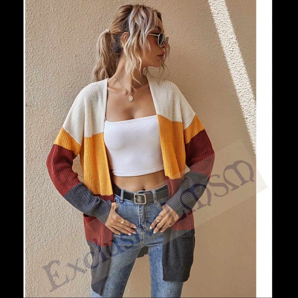Color Block Cardigan - Picture 2 of 4